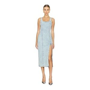 Blank NYC Light Blue Denim Midi Dress